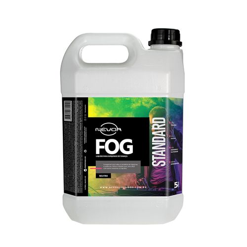 LIQUIDO PARA MAQUINA DE FUMAÇA 5 LITROS FOG LINHA STANDARD NEUTRO NEVOA