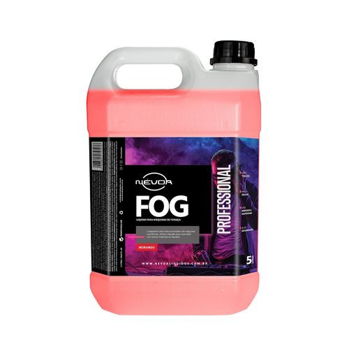 LIQUIDO PARA MAQUINA DE FUMAÇA 5 LITROS MORANGO PROFESSIONAL NEVOA