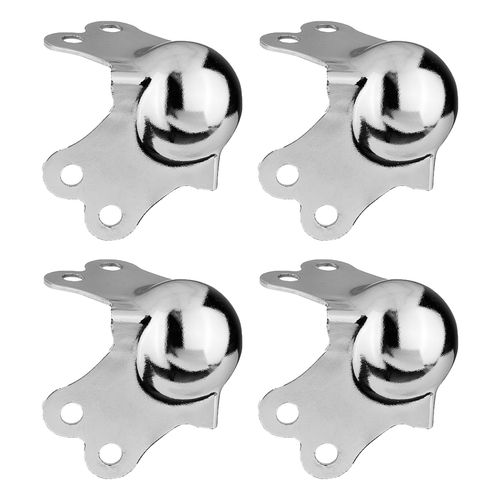 KIT 4 CANTO BOLA DE AÇO TAMANHO PEQUENO 6 FUROS CROMADO LUMINOS