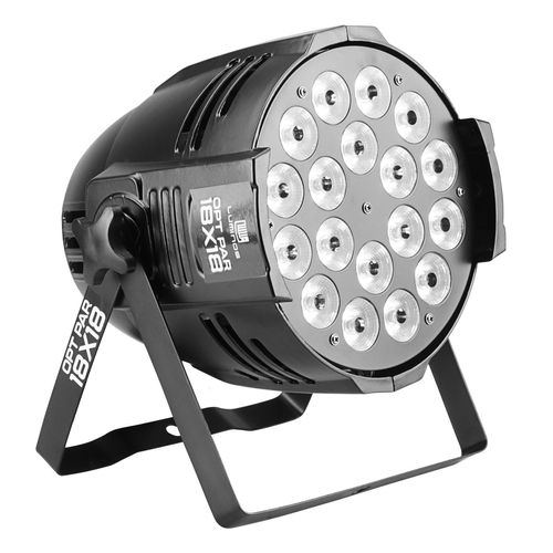 REFLETOR LED PAR 64 18 LEDS 18W RGBWA + UV OPT PAR 18X18 LUMINOS
