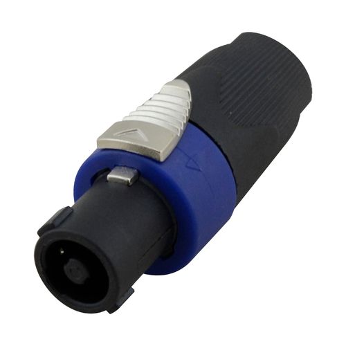 CONECTOR SPEAKON MACHO LINHA 4 VIAS CLASSE A TIPO NEUTRIK 18158 TBLACK
