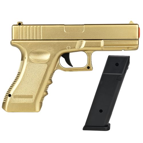 PISTOLA AIRSOFT MOLA 6,0MM COM SLIDE METAL VG GK V20 GOLD VIGOR