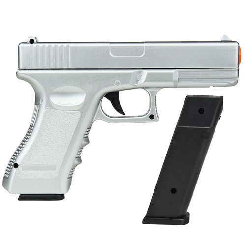 PISTOLA AIRSOFT MOLA 6,0MM COM SLIDE METAL VG GK V20 SILVER VIGOR
