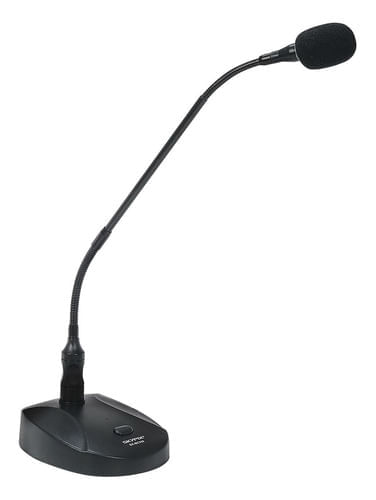 MICROFONE DE MESA COM FIO GOOSENECK 45CM HASTE FLEXIVEL SK-MC558 SKYPIX