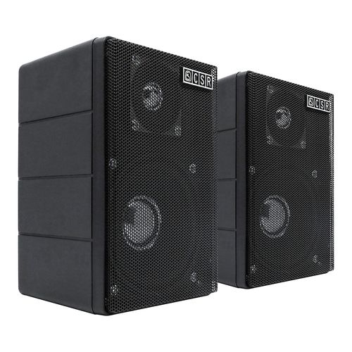 KIT 2 CAIXA DE SOM AMBIENTE 40W PASSIVA PRETA CSR 75M CSR
