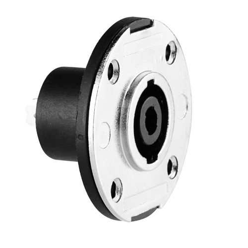 CONECTOR SPEAKON FEMEA 4 POLOS PAINEL REDONDO METALICO Q-255 CSR
