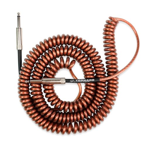 CABO DE INSTRUMENTO ESPIRAL MONO P10 MACHO X P10 MACHO RETO 9,15M FUME TORNADO SANTO ANGELO