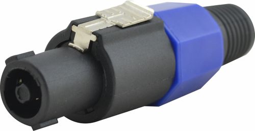 CONECTOR SPEAKON MACHO LINHA 4 VIAS AZUL TOZZ