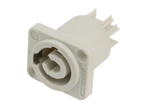 CONECTOR POWERCON OUT 3 VIAS FEMEA QUADRADO PAINEL BRANCO 901077 PRATT