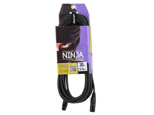 CABO DE MICROFONE XLR MACHO X XLR FEMEA 9,15 M NINJA LW SANTO ANGELO