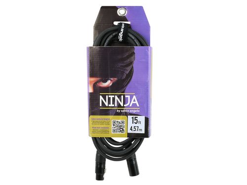 CABO DE MICROFONE XLR MACHO X XLR FEMEA 4,57 M NINJA LW SANTO ANGELO