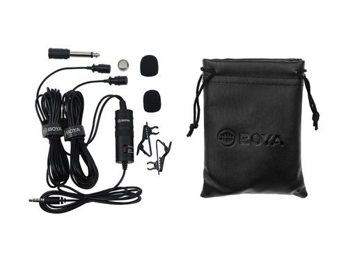 MICROFONE COM FIO LAPELA PARA CAMERA CELULAR BY-M1DM BOYA
