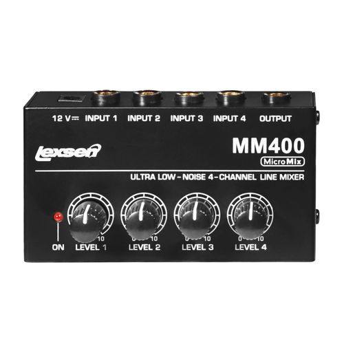 MINI MESA DE SOM 4 CANAIS MICROMIX MM-400 LEXSEN