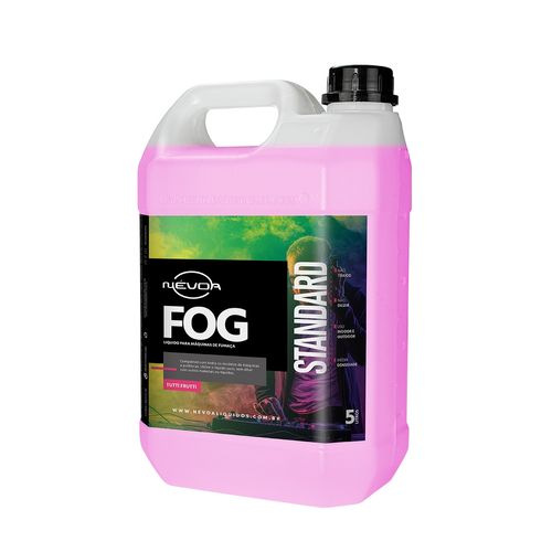 LIQUIDO PARA MAQUINA DE FUMAÇA 5 LITROS FOG LINHA STANDARD TUTTI-FRUTTI NEVOA