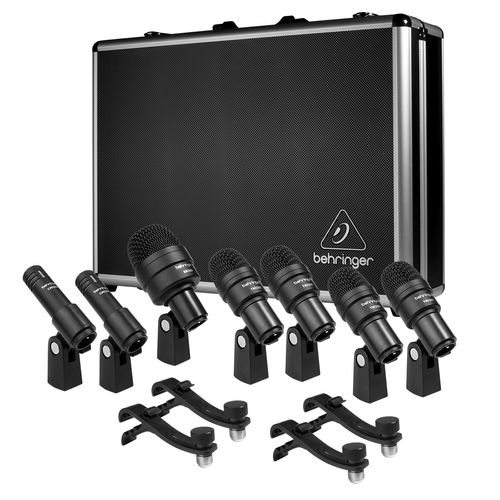 KIT 7 MICROFONES DE FIO PARA BATERIA BC1200 BEHRINGER