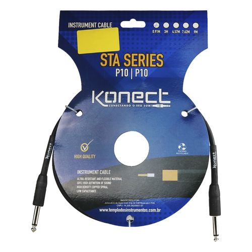 CABO DE INSTRUMENTO P10 MONO X P10 MONO 0,9M STAX KONECT