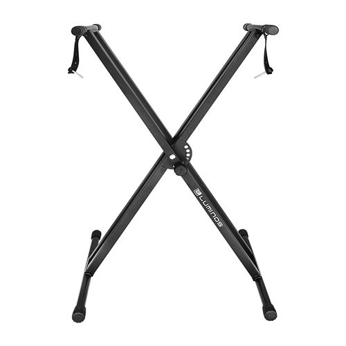 SUPORTE PARA TECLADO REFORÇADO EM X DUPLO COM TRAVA AUTOMATICA LX-10 LUMINOS
