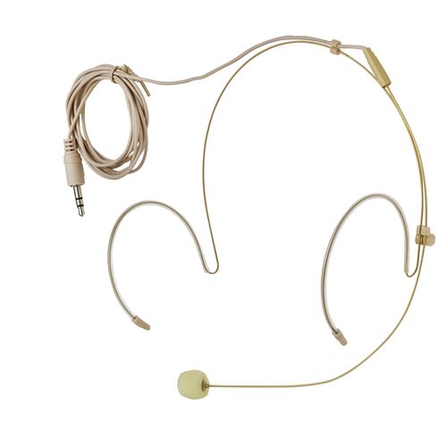 MICROFONE COM FIO HEADSET AURICULAR CONDENSADOR CONECTOR P2 BEGE SK-MH40 SKYPIX