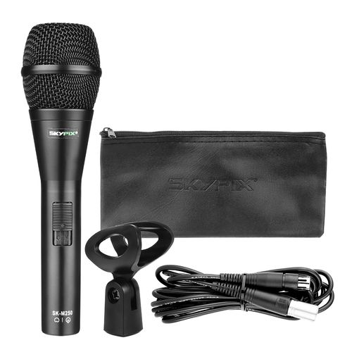 MICROFONE COM FIO DE MAO CARDIOIDE DINAMICO M250 SKYPIX