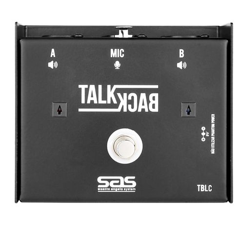 PEDAL TALK BACK PARA MICROFONE COM TRAVA E LED TBLC SAS
