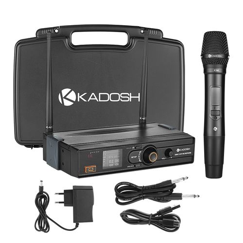 MICROFONE SEM FIO DE MAO UHF COM DISPLAY K501M KADOSH