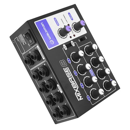 MINI MESA DE SOM 8 CANAIS MIX BASE 8 MB-8 WALDMAN