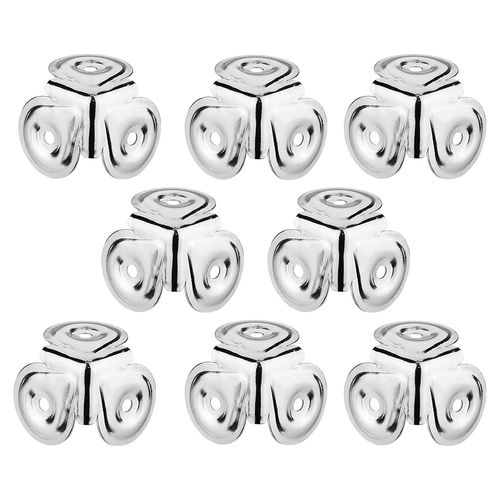 KIT 8 CANTO RETO DE AÇO TAMANHO MINI 3 FUROS CROMADO LUMINOS