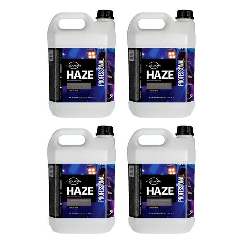 KIT 4 LIQUIDO PARA MAQUINA DE HAZE 5 LITROS HAZE AGUA NEVOA