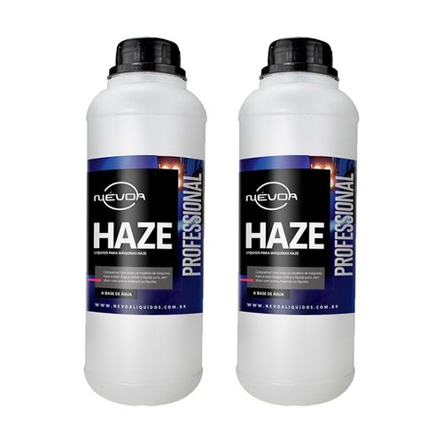 KIT 2 LIQUIDO PARA MAQUINA DE HAZE 1 LITRO HAZE AGUA NEVOA