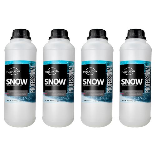 KIT 4 LIQUIDO PARA MAQUINA DE NEVE 1 LITRO SNOW NEVOA