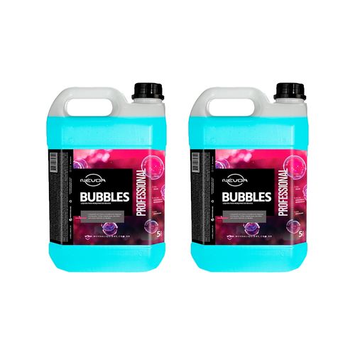 KIT 2 LIQUIDO PARA MAQUINA DE BOLHAS 5 LITROS BUBBLES NEVOA