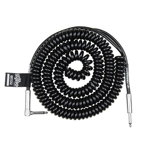 CABO DE INSTRUMENTO ESPIRAL MONO P10 MACHO X P10 MACHO CACHIMBO 9,15M PRETO TORNADO SANTO ANGELO