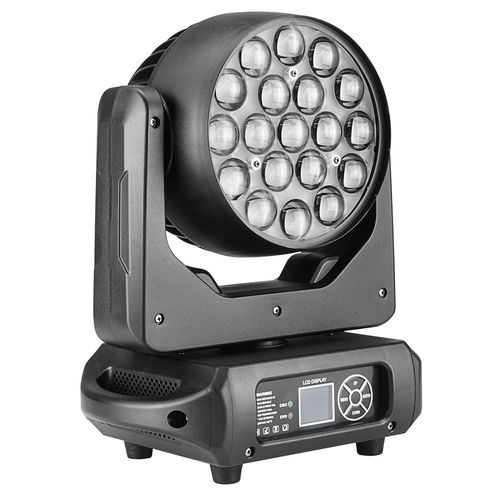 MOVING HEAD 19 LEDS 15W RGBW COM ZOOM MAC AURA LMW 1915 LUMINOS