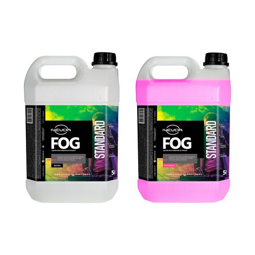 KIT LIQUIDO PARA MAQUINA DE FUMAÇA 5 LITROS NEUTRO STANDARD COM LIQUIDO 5 LITROS TUTTI-FRUTTI