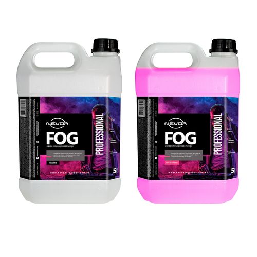 KIT LIQUIDO PARA MAQUINA DE FUMAÇA 5 LITROS NEUTRO PROFESSIONAL COM LIQUIDO 5 LITROS TUTTI-FRUTTI