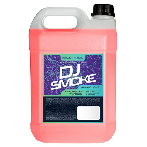 LIQUIDO PARA MAQUINA DE FUMAÇA 5 LITROS DJ SMOKE MORANGO LUMINOS
