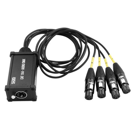 MEDUSA 4 CANAIS XLR FEMEA X RJ45 COM RABICHO DE 1 METRO CAT 1X4 FEMEA SAS