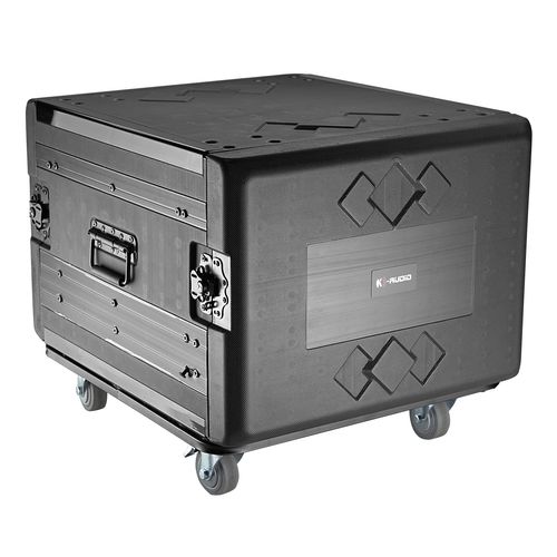 CASE PARA RACK POTENCIA  8U COM RODIZIO POLIETILENO CPE K-AUDIO