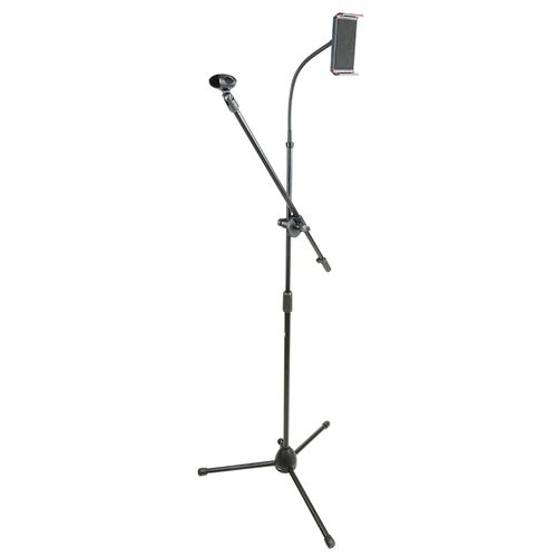 PEDESTAL PARA MICROFONE COM SUPORTE PARA TABLET E CELULAR SCTM-01 SONOROS