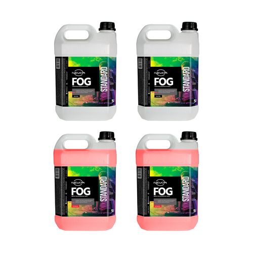 KIT 2 LIQUIDO PARA MAQUINA DE FUMAÇA 5 LITROS NEUTRO COM 2 LIQUIDO 5 LITROS MORANGO STANDARD