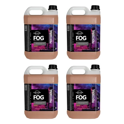 KIT4 LIQUIDOS PARA MAQUINA DE FUMAÇA 5 LITROS CHOCOLATE PROFESSIONAL NEVOA