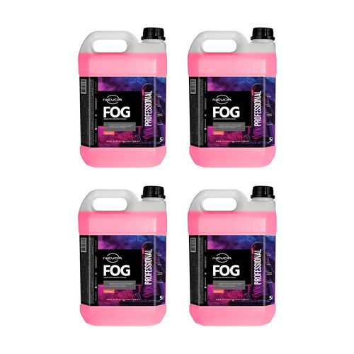 KIT 4 LIQUIDOS PARA MAQUINA DE FUMAÇA 5 LITROS MELANCIA PROFESSIONAL NEVOA
