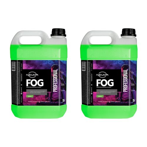 KIT2 LIQUIDOS PARA MAQUINA DE FUMAÇA 5 LITROS MENTA PROFESSIONAL NEVOA