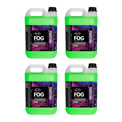 KIT4 LIQUIDOS PARA MAQUINA DE FUMAÇA 5 LITROS MENTA PROFESSIONAL NEVOA
