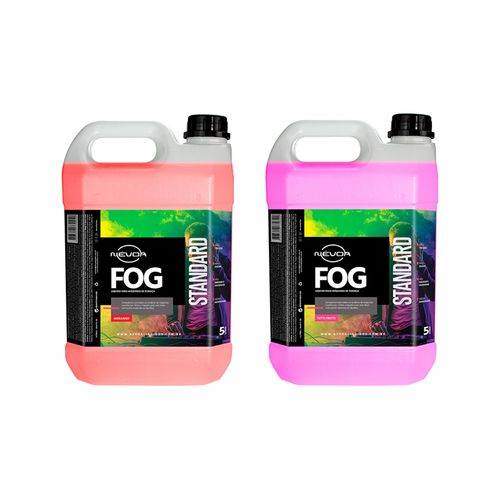 KIT 1 LIQUIDO PARA MAQUINA DE FUMAÇA 5 LITROS MORANGO COM 1 LIQUIDO 5 LITROS TUTTI-FRUTTI STANDARD