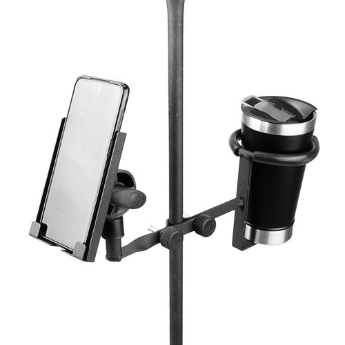 SUPORTE CLAMP DUPLO MULTIFUNCIONAL PARA CELULAR E COPO TERMICO C16S ASK