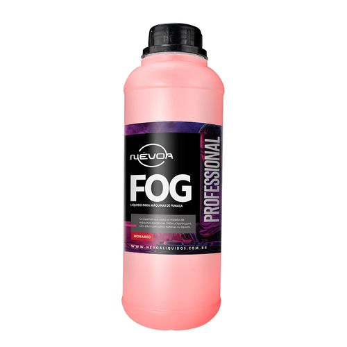 LIQUIDO PARA MAQUINA DE FUMAÇA 1L MORANGO PROFESSIONAL NEVOA