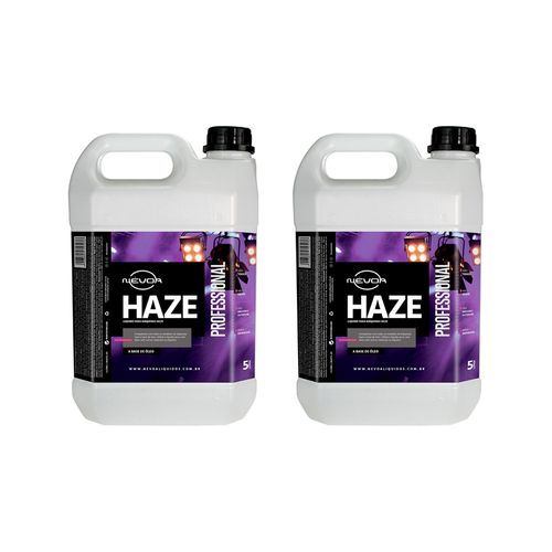 KIT 2 LIQUIDO PARA MAQUINA DE HAZE 5 LITROS HAZE OLEO NEVOA