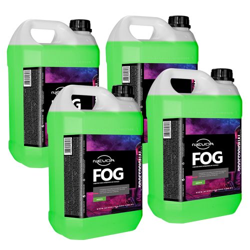 Kit 4 Líquidos para Máquina de Fumaça 5L Menta Professional Névoa