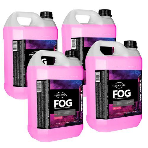 Kit 4 Líquido para Máquina de Fumaça 5L Tutti-Frutti Pro Névoa